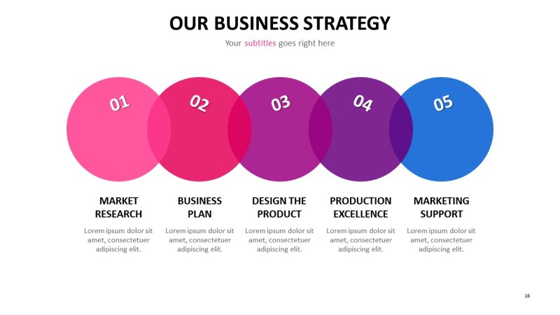 红紫色并列关系PPT图表-16
