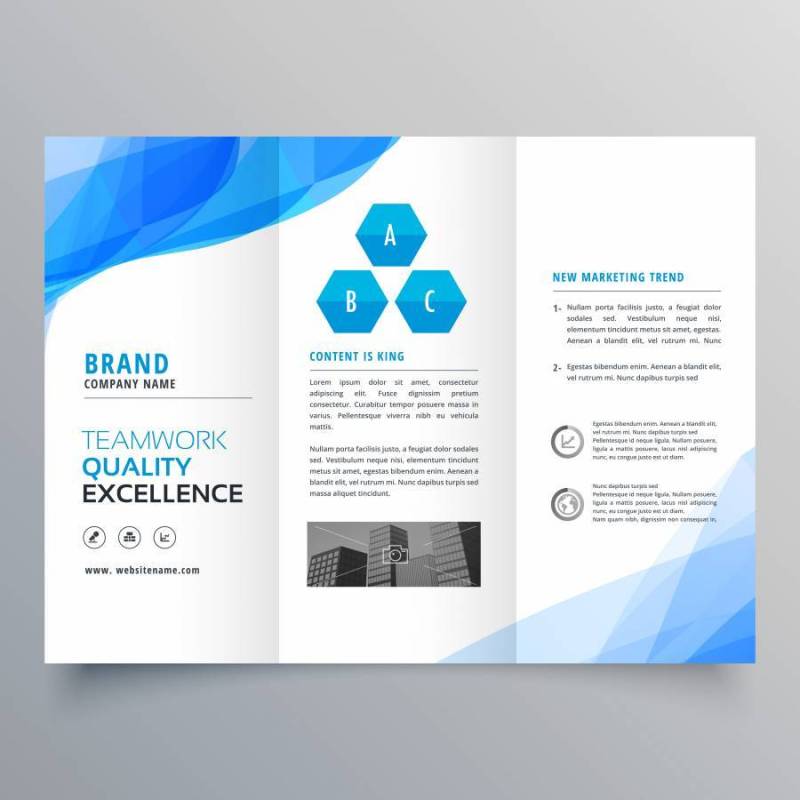 抽象蓝色宣传册设计模板设计