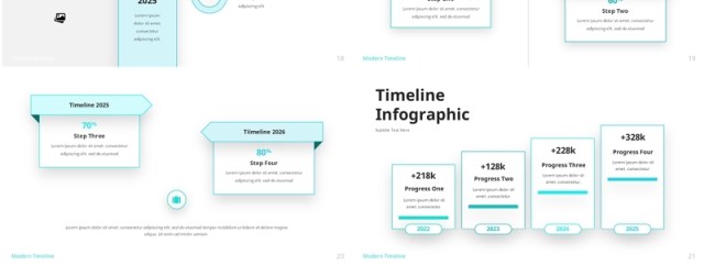 时间轴时间线发展PPT模板Modern Timeline