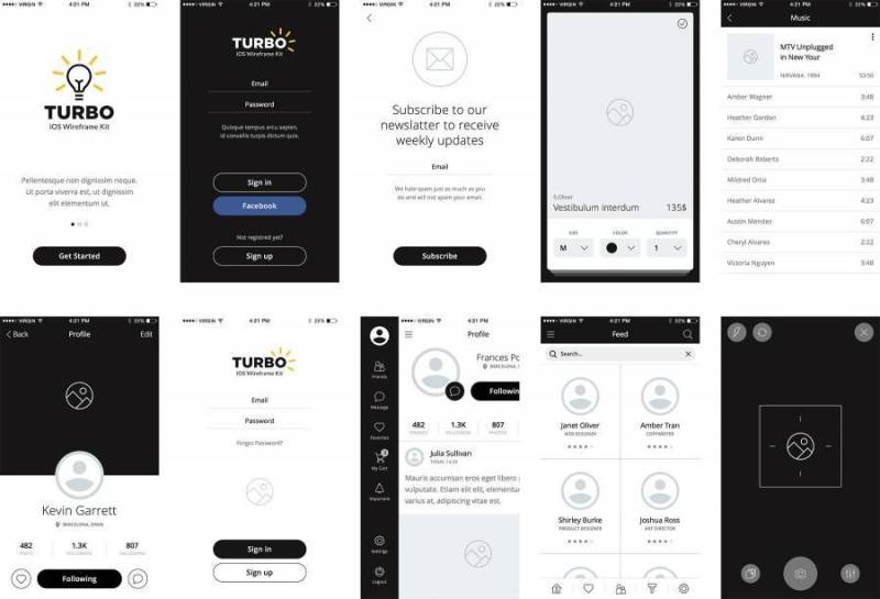 Turbo iOS Wireframe