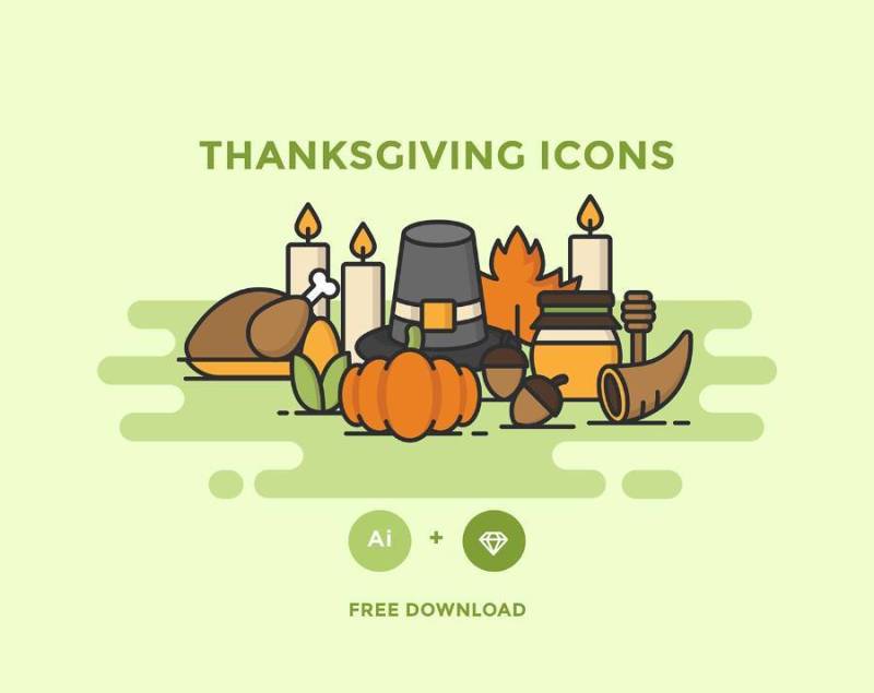  感恩节图标包