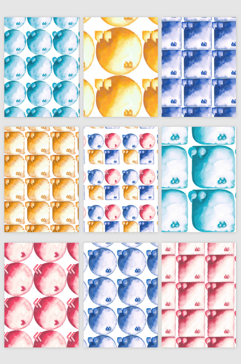 彩色气泡矢量素材图