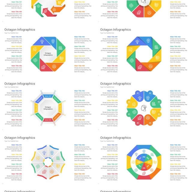 八角形信息图PPT模板Octagon Infographics