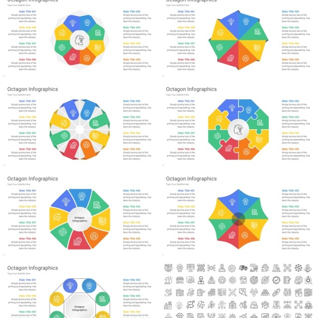 八角形信息图PPT模板Octagon Infographics