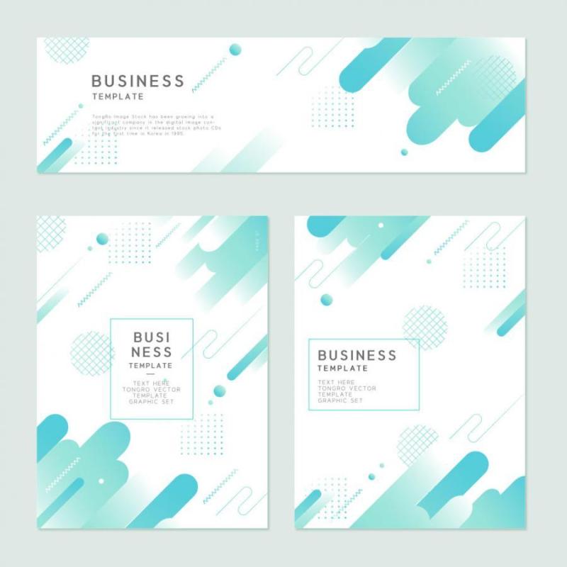 11款夏季高端几何创意小清新风格促销活动海报模板矢量设计素材