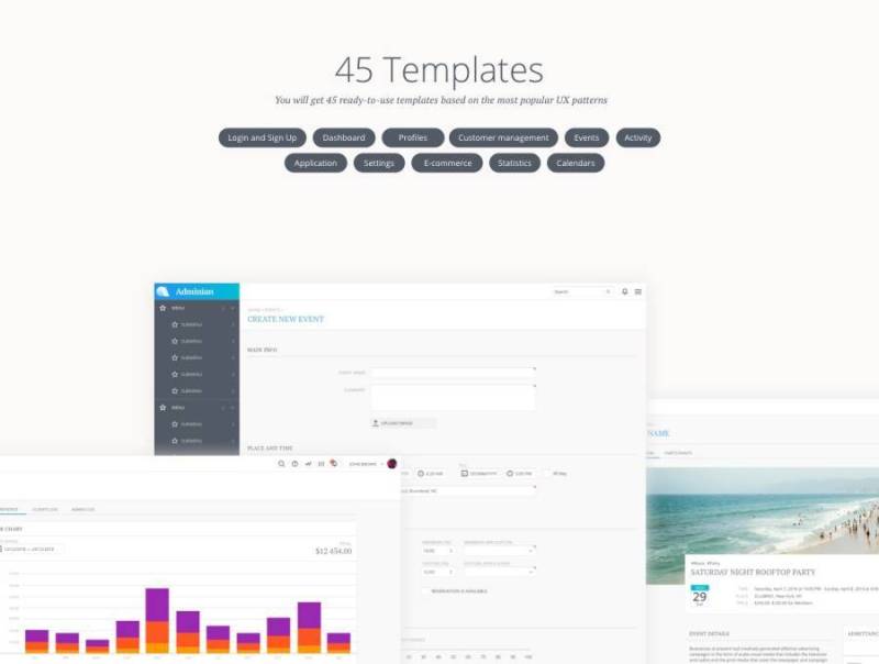 Web应用程序快速原型设计UI工具包。，管理员