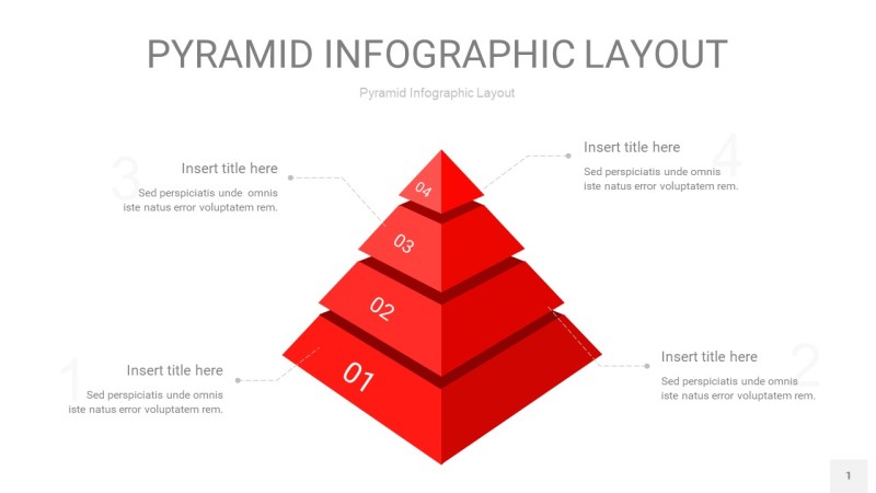 红色3D金字塔PPT信息图表1