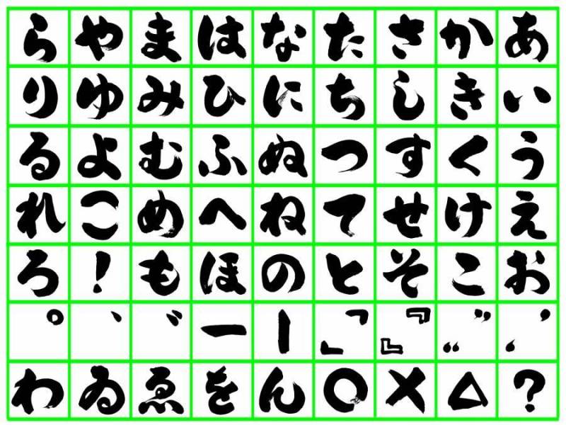 略厚，有点圆润，美味的系统平假名设置