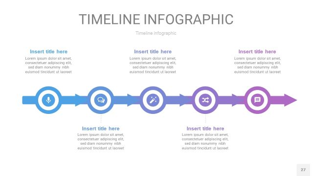 紫蓝色时间轴PPT信息图27