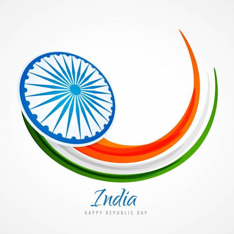 印度国旗海报背景矢量设计插画