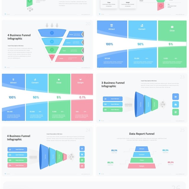 销售漏斗图信息图表PPT模板Funnel Infographic Template