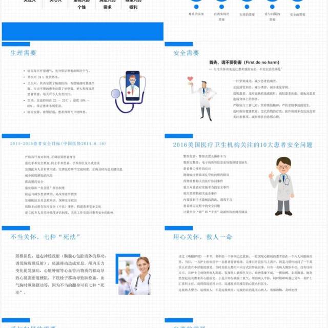 蓝色护理培训人文关怀与优质护理PPT模板 蓝色护理培训人文关怀与优质护理PPT模板
