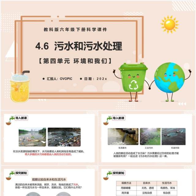 教科版六年级科学下册污水和污水处理课件PPT模板 教科版六年级科学下册污水和污水处理课件PPT模板