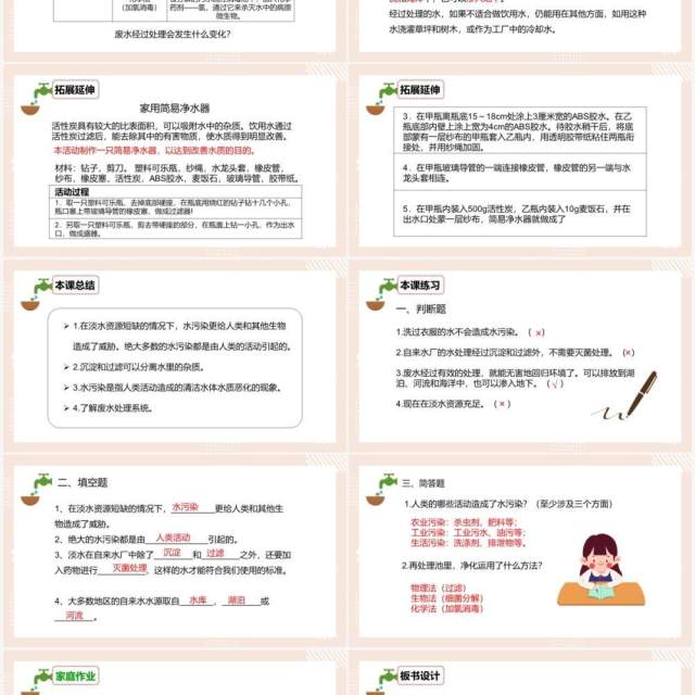 教科版六年级科学下册污水和污水处理课件PPT模板 教科版六年级科学下册污水和污水处理课件PPT模板