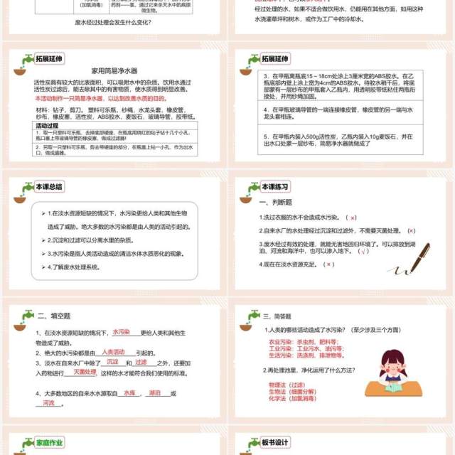 教科版六年级科学下册污水和污水处理课件PPT模板