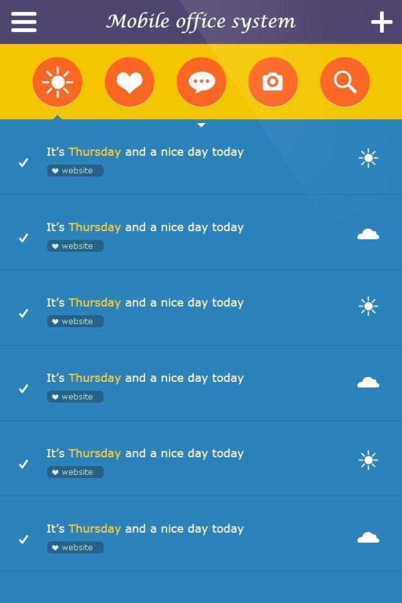 练习的一个手机界面