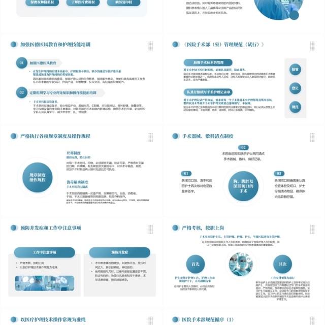 蓝色简约风手术室相关法律法规解读PPT模板