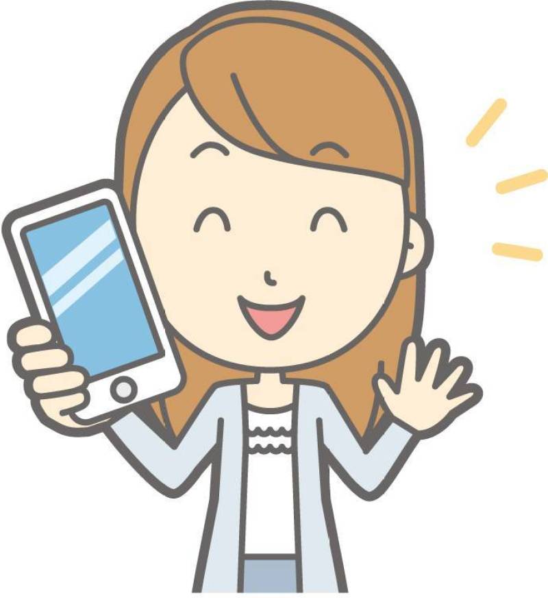 女大学生 - 与智能手机 - 胸围