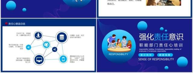 蓝色公司员工管理强化职能部门责任心培训动态PPT模板 蓝色公司员工管理强化职能部门责任心培训动态PPT模板