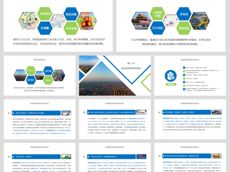 河北雄安新区介绍PPT模板概况规划地图