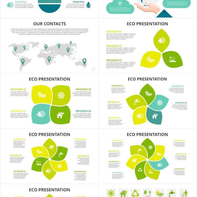 绿色生态信息图形PPT素材Ecology