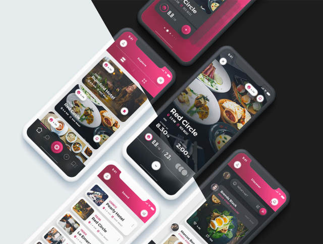 iOS Food＆Restaurants App UI Kit - 适用于Sketch，Photoshop和XD，Scarlett iOS UI工具包