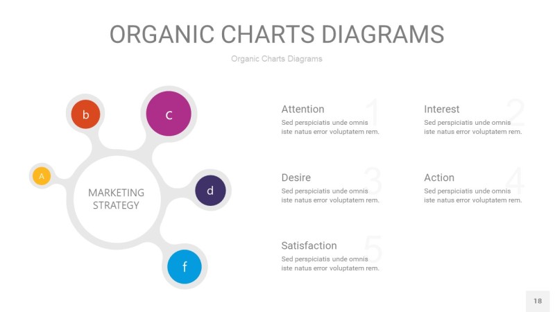 多彩循环PPT图表18