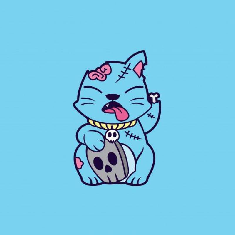 Unlucky Cat Design Illustration
