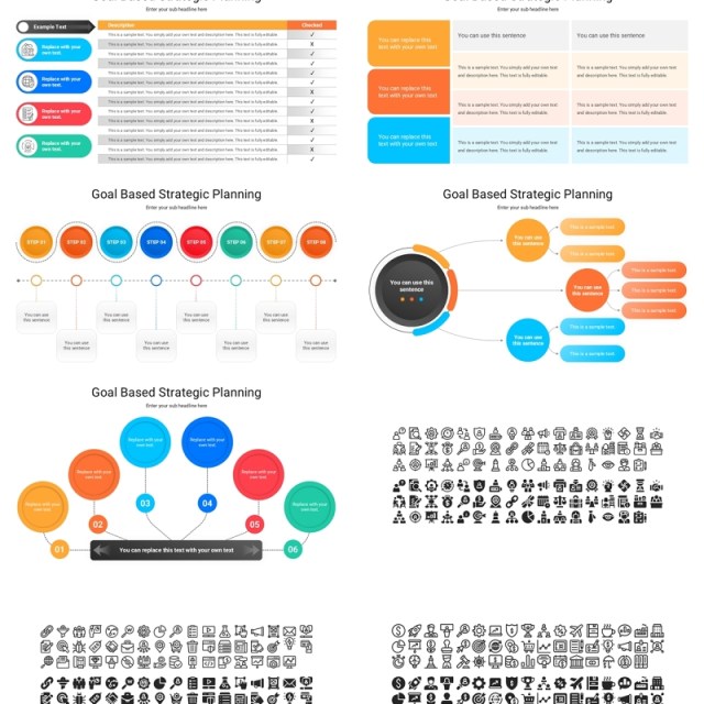 目标战略规划PPT信息图表Goal Based Strategic Planning