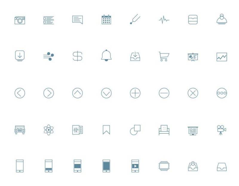 Domob Thin Line Icons