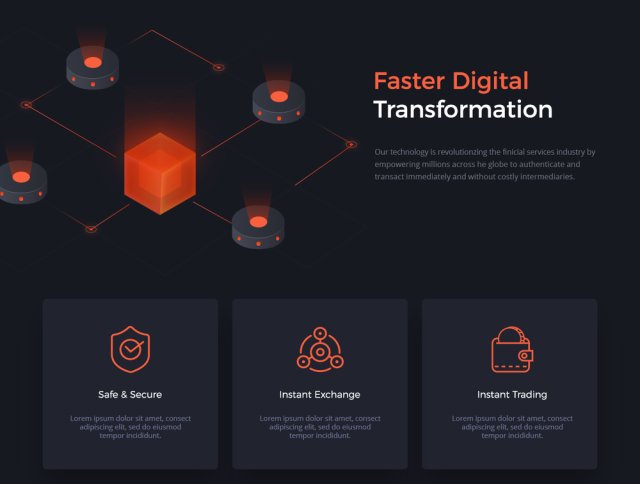 用于Photoshop的Blockchain ICO登陆页面,Crypton ICO登陆 用于Photoshop的Blockchain ICO登陆页面,Crypton ICO登陆