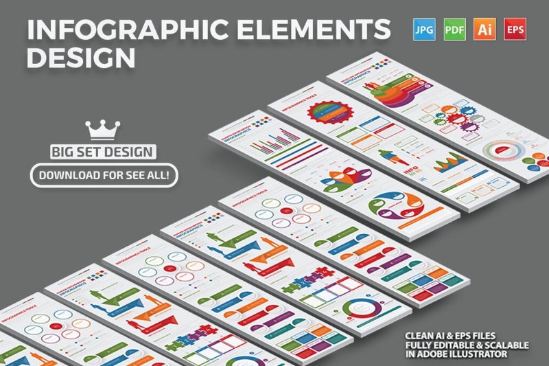 信息图形设计集合 Infographic Set Design