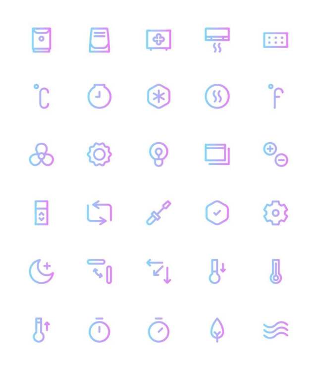 30 枚空调元素图标