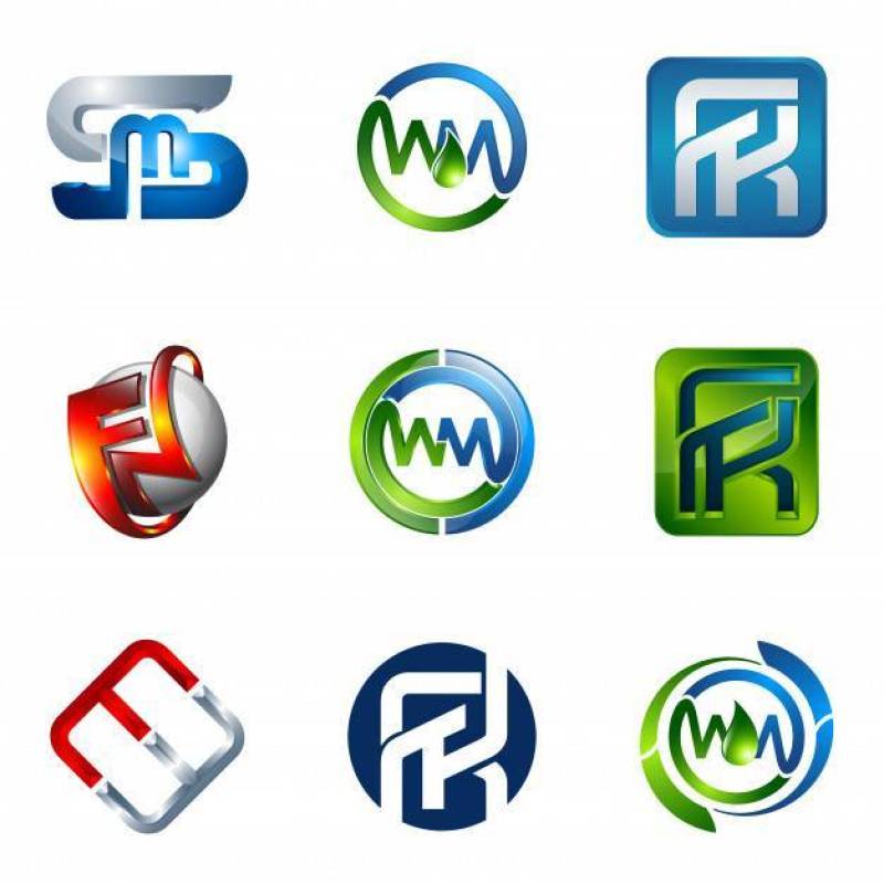 现代和优雅的商业标识设置