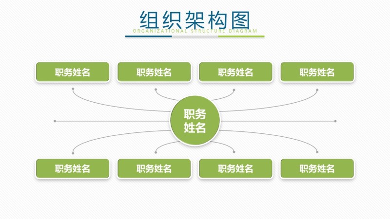 绿色组织结构PPT图表-19