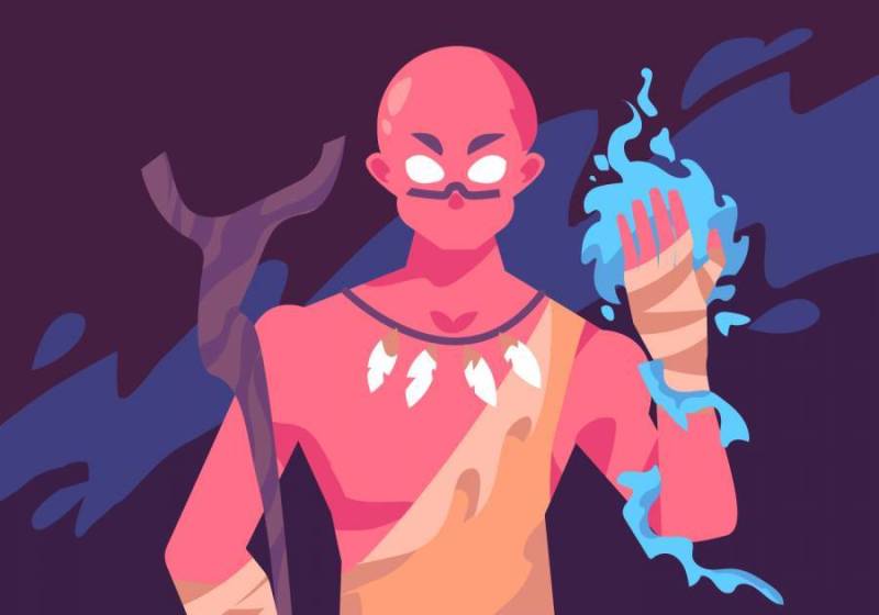 有工作人员的萨满