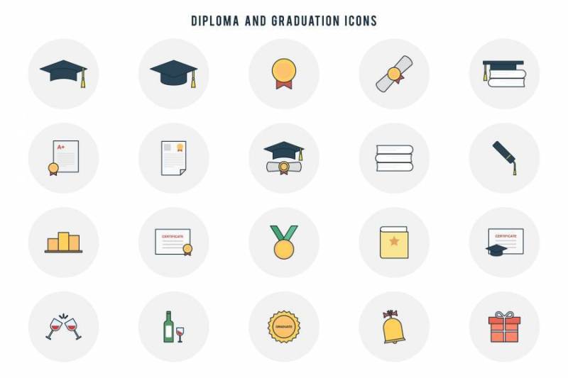  文凭和毕业矢量