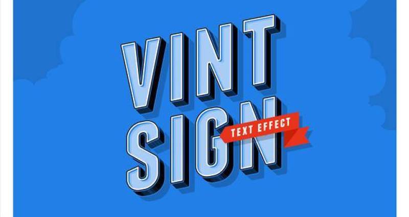 Psd复古签署文字效果