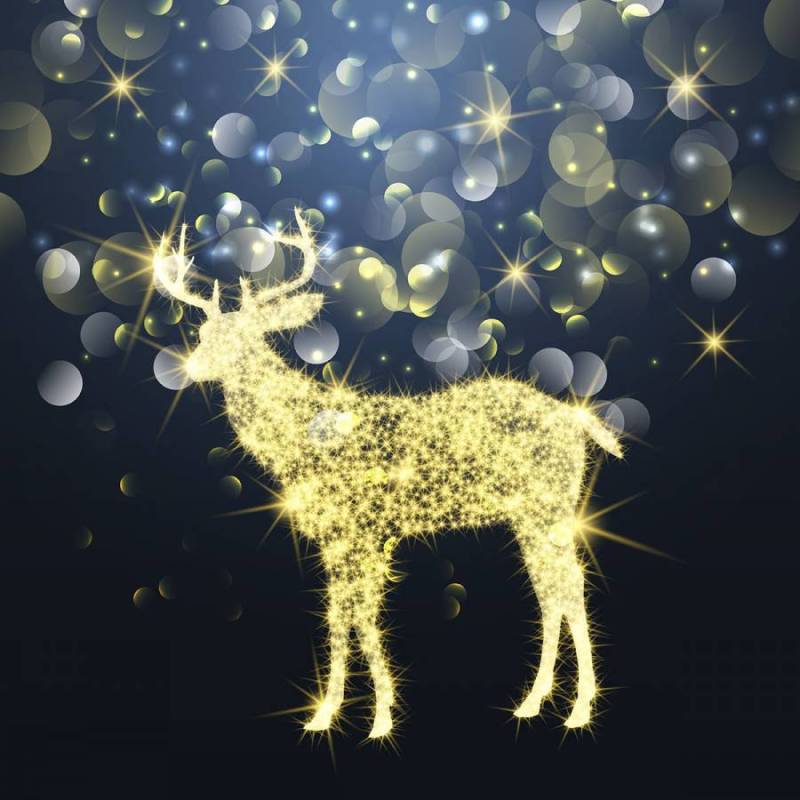 闪闪发光的圣诞鹿