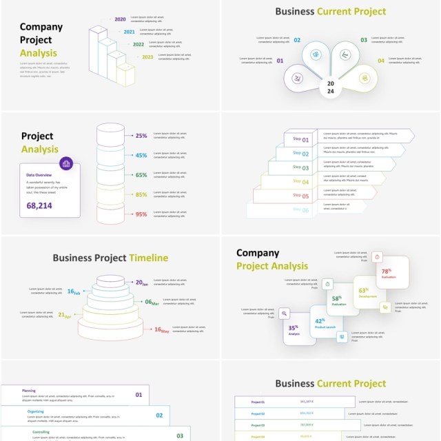 商业分层信息图表PPT模板Layered Infographic