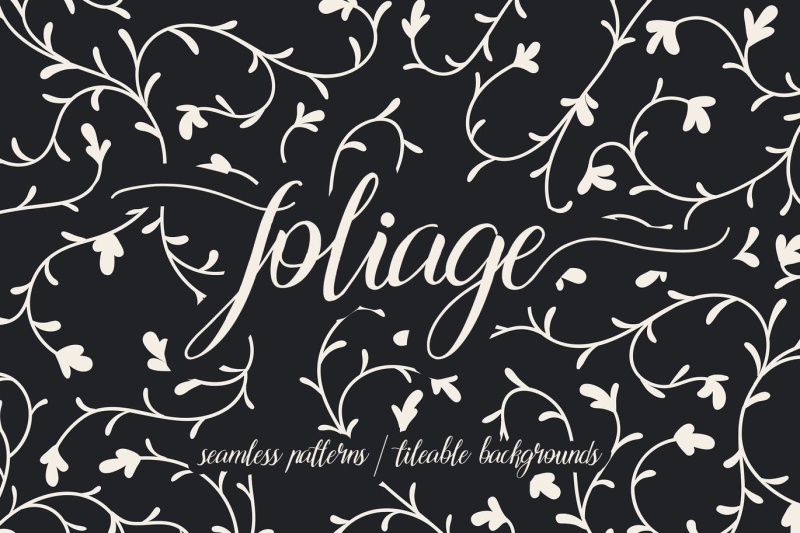 树叶无缝图案AI矢量设计背景素材Foliage Seamless Patterns