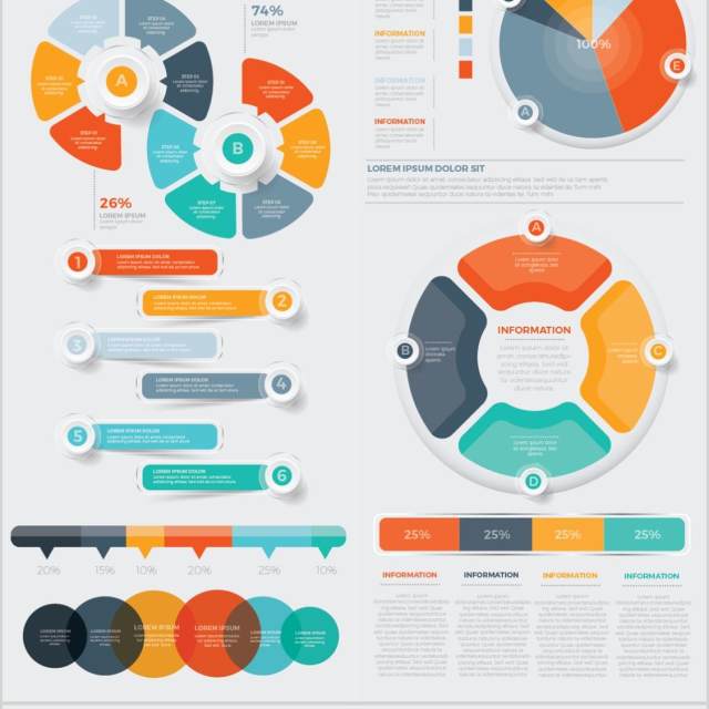 信息图表模板元素素材设计Big Infographics Design