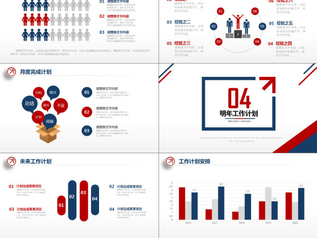 2018企业工作总结新年计划PPT