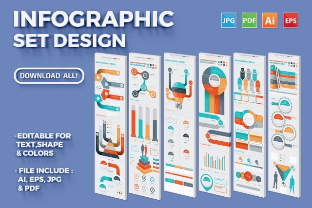 多用途信息图表元素矢量素材 Infographic Set