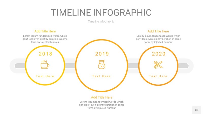 黄色时间轴PPT信息图32