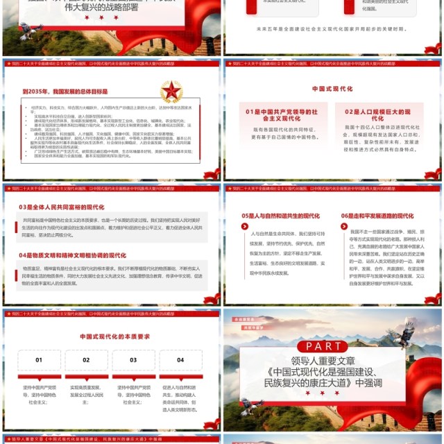 红色简约风强国复兴团课PPT模板 红色简约风强国复兴团课PPT模板