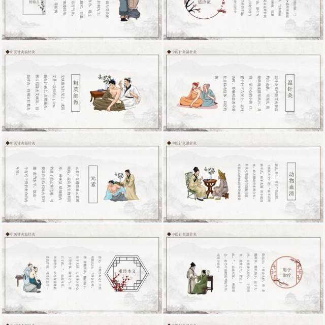 中医针灸温针灸动态PPT模板 中医针灸温针灸动态PPT模板