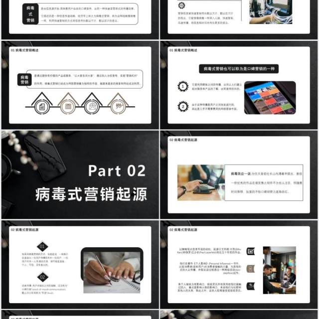 黑色商务风企业病毒式营销技能管理培训通用PPT模板 黑色商务风企业病毒式营销技能管理培训通用PPT模板