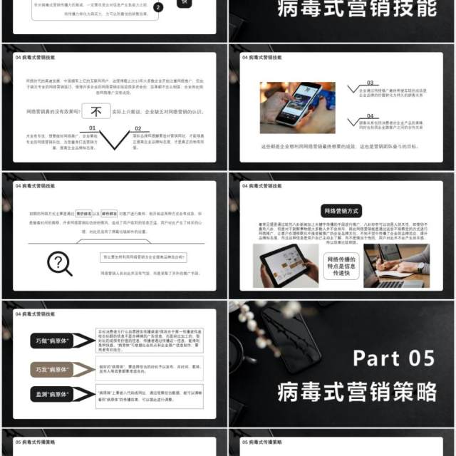黑色商务风企业病毒式营销技能管理培训通用PPT模板 黑色商务风企业病毒式营销技能管理培训通用PPT模板