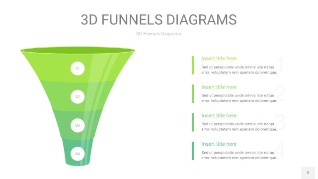 草绿色3D漏斗PPT信息图表2 草绿色3D漏斗PPT信息图表2